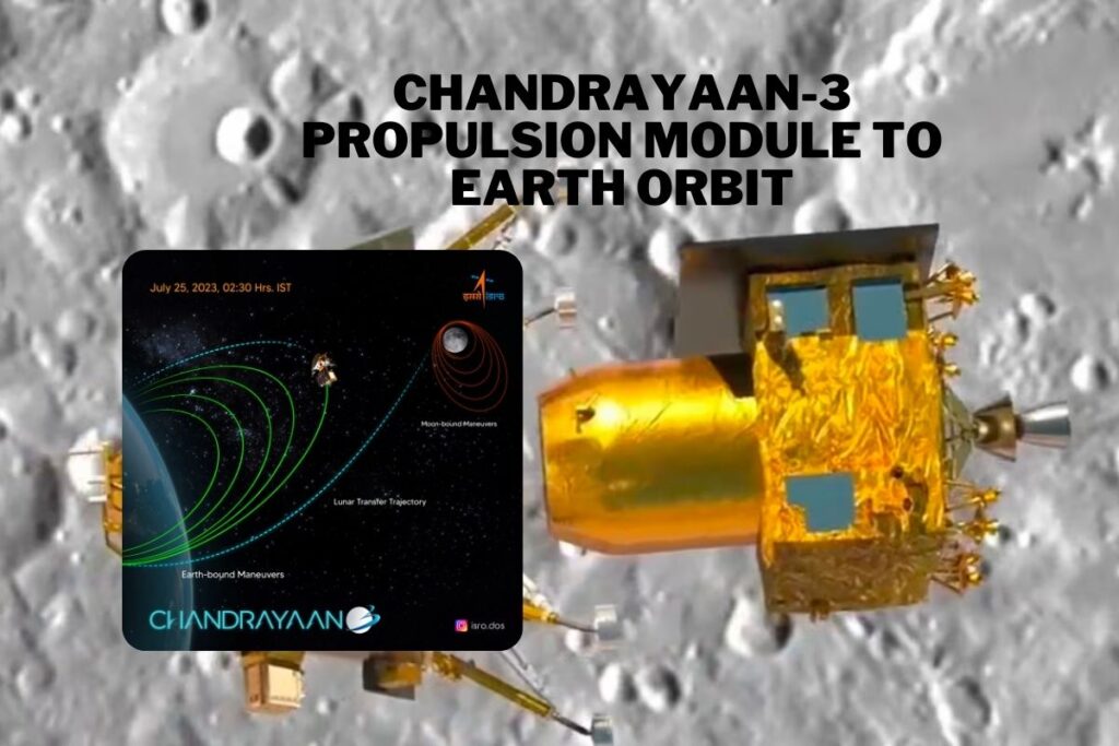 Chandrayaan 3 propulsion module to Earth orbit 1