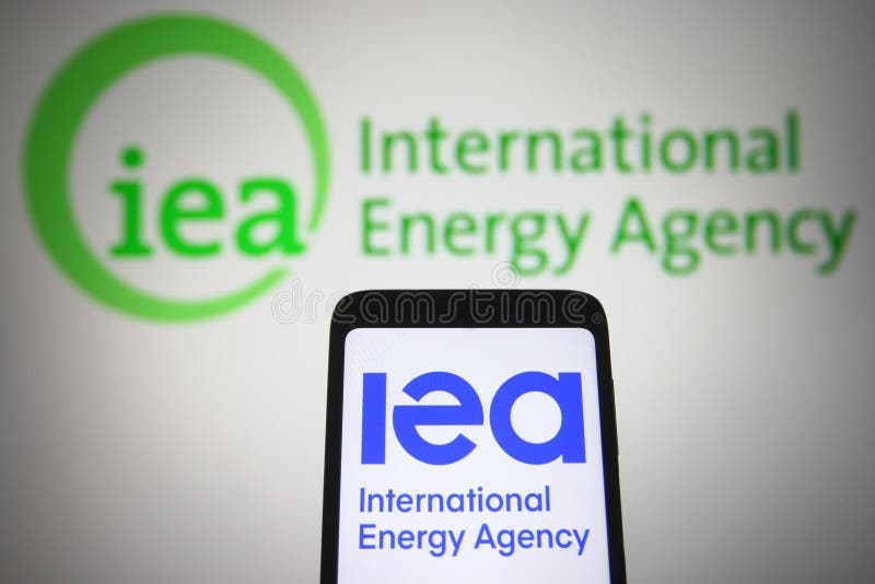 iea international energy agency logo kyiv ukraine october photo illustration iea international energy agency logo seen 232215861