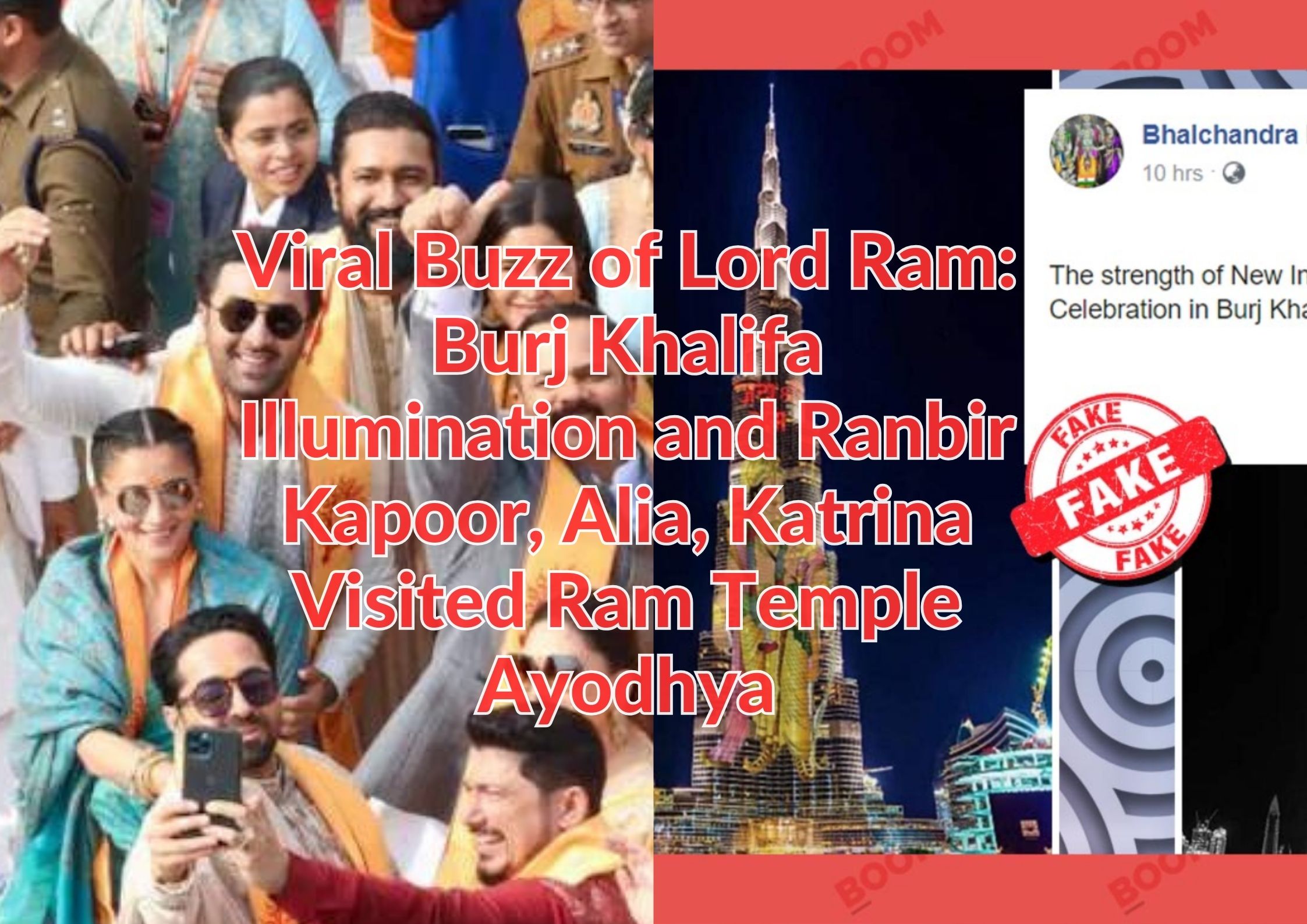 Viral Buzz of Lord Ram: Burj Khalifa Illumination and Ranbir Kapoor, Alia, Katrina Visited Ram Temple Ayodhya