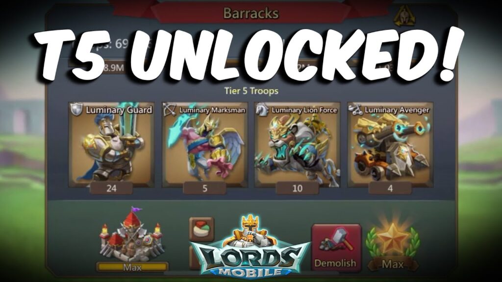 T5 Unlocked in Lords Mobile